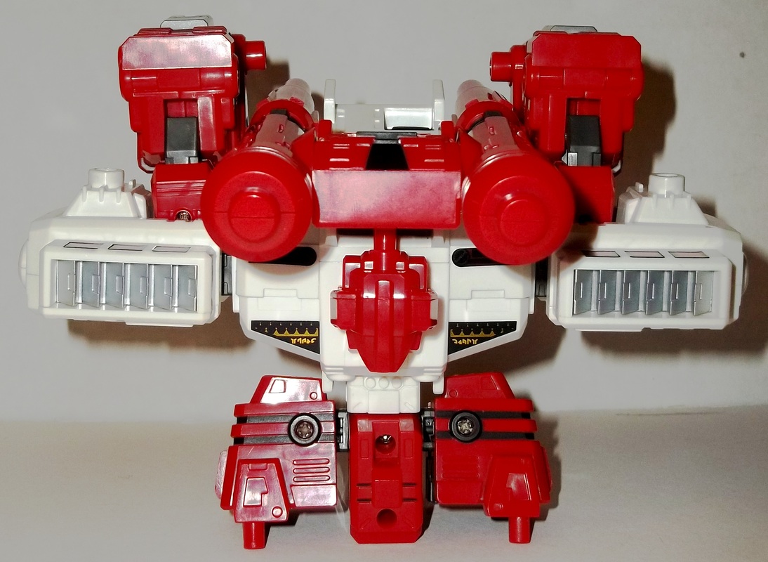 Transformers G1 Parts 1985 METROPLEX red chest SIXGUN 